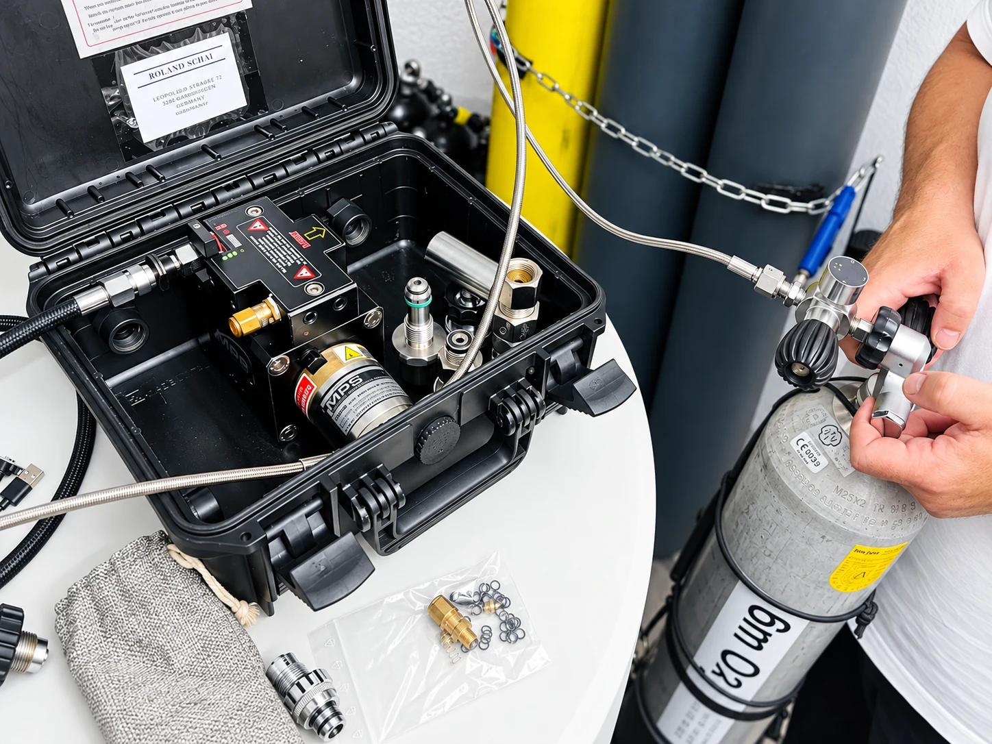 Sauerstoffbooster der Füllstation bei Bauer Tauchsport